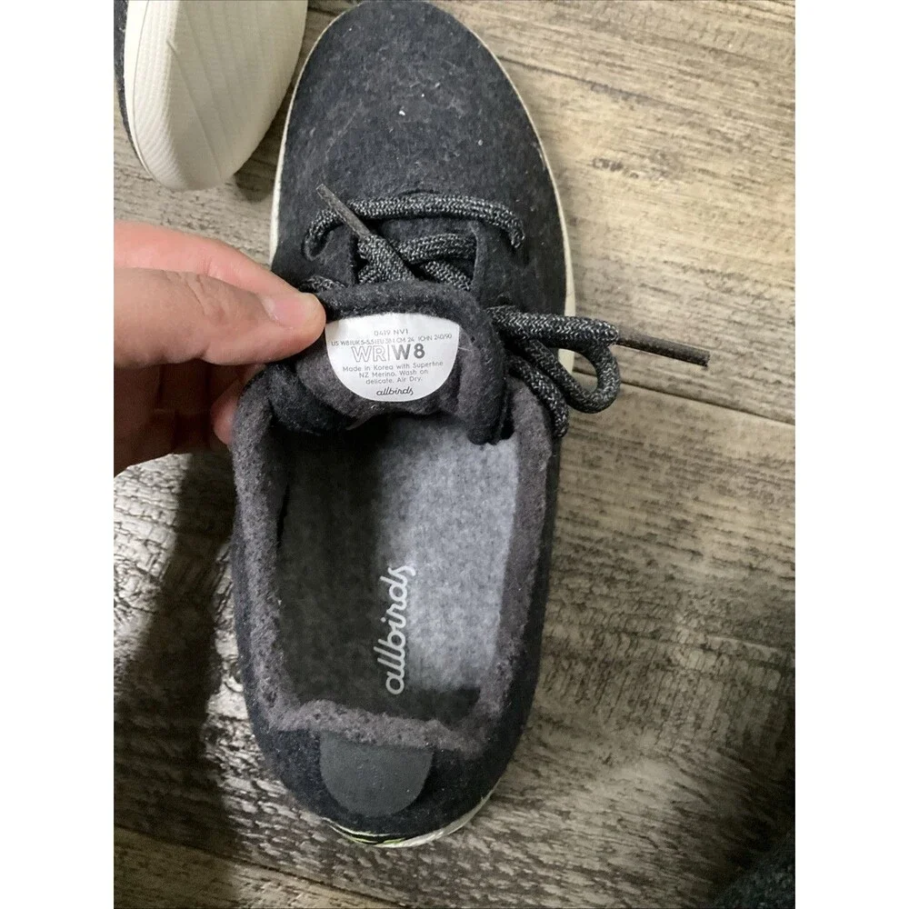 EUC Allbirds Wool Runner High Top Size W8/Dark Gray Casual Sneakers